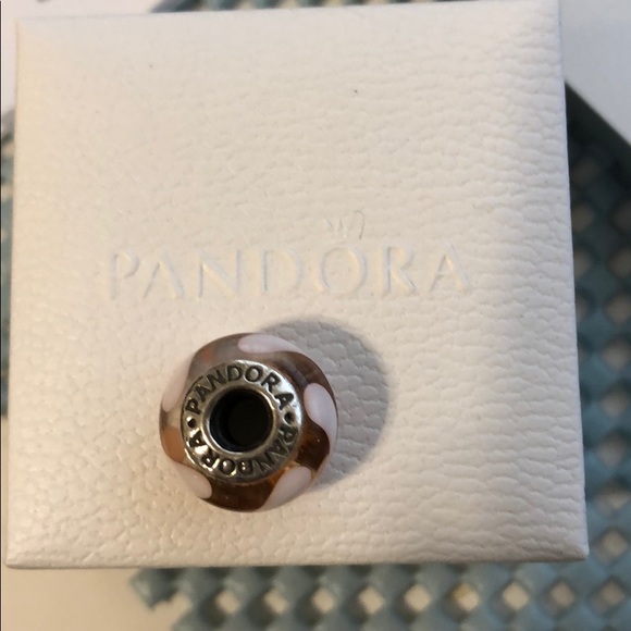 Pandora Orange Murano Glass Charm - Picture 3 of 3